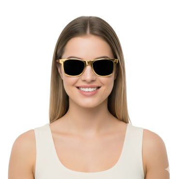 Lunettes de soirée dorées métallisées pour déguisement et fête | jourdefete.com