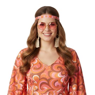 Lunettes Hippie XL verres roses style années 70 | jourdefete.com Lunettes Hippie XL verres roses style années 70 | jourdefete.com