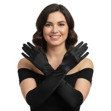 Gants longs Charleston 40 cm noir pour soirée rétro | jourdefete.com Gants longs Charleston 40 cm noir pour soirée rétro | jourdefete.com