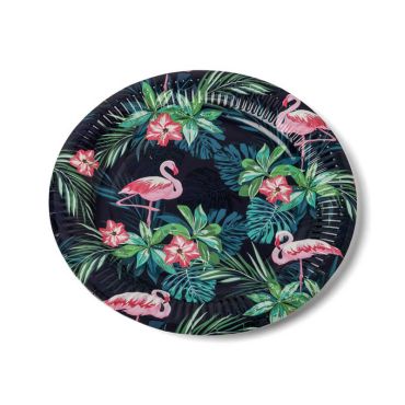 20 grandes assiettes "Tropical"