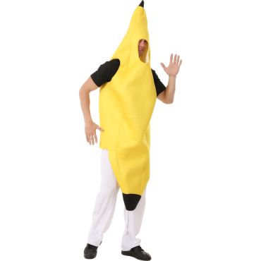 Homme déguisé en banane avec un costume jaune humoristique | jourdefete.com Homme déguisé en banane avec un costume jaune humoristique | jourdefete.com