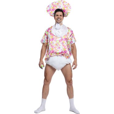 Costume d’adulte bébé avec couche, bavoir et bonnet humoristique | jourdefete.com Costume d’adulte bébé avec couche, bavoir et bonnet humoristique | jourdefete.com