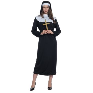 Femme déguisée en bonne sœur avec cornette | jourdefete.com Femme déguisée en bonne sœur avec cornette | jourdefete.com