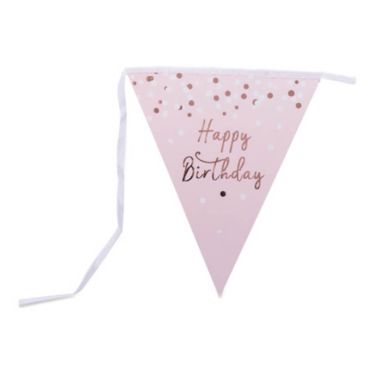 Guirlande de 10 fanions "Happy Birthday Rose Gold" Guirlande de 10 fanions "Happy Birthday Rose Gold"