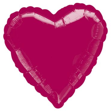 Ballon Hélium - Cœur Rouge Bordeaux