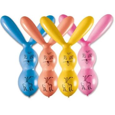 4 longs ballons lapin | jourdefete.com