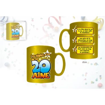 Mug Règles d'or 20 aine