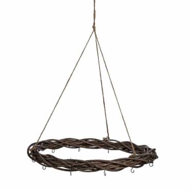 Couronne en osier naturel à suspendre - 50 cm Couronne en osier naturel à suspendre - 50 cm