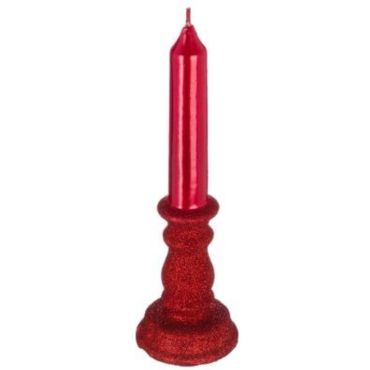 Bougie en forme de Bougeoir - Rouge