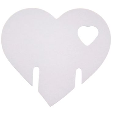 12 Marque-Places Cœur - Blanc