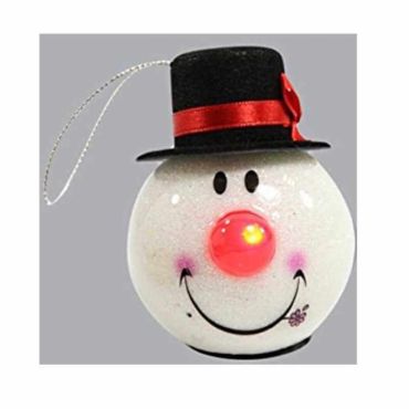 Boule de Noël Lumineuse à suspendre ou à poser - Bonhomme de Neige Boule de Noël Lumineuse à suspendre ou à poser - Bonhomme de Neige