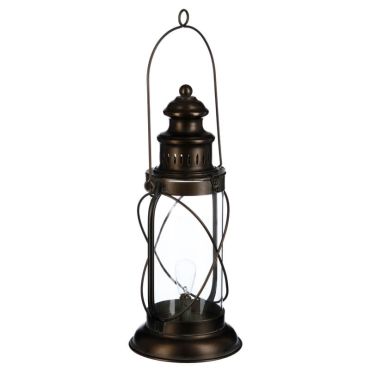 Lampe Tempête Vintage en Verre