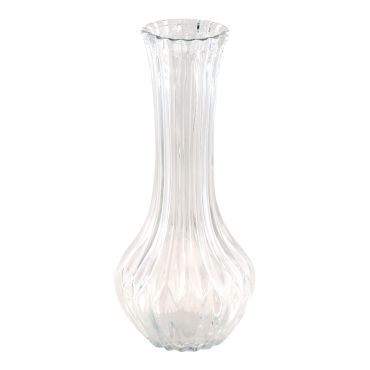 Vase Victoria en verre strié transparent décoration mariage | jourdefete.com