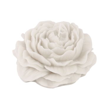 Bougie décorative fleur camélia blanche pour mariage, baptême ou communion | jourdefete.com