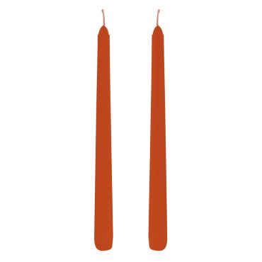 Set de 2 bougies flambeaux d'automne orange sienna 25 cm pour décoration de table | jourdefete.com Set de 2 bougies flambeaux d'automne orange sienna 25 cm pour décoration de table | jourdefete.com
