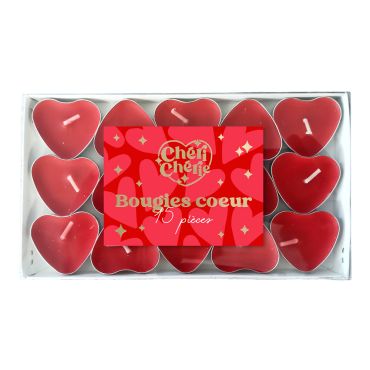 Des bougies en forme de cœur à allumer le soir de la Saint-Valentin | jourdefete.com