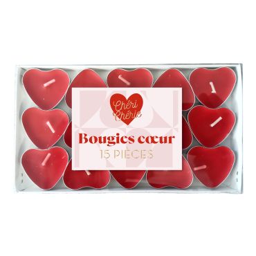 Des bougies en forme de cœur à allumer le soir de la Saint-Valentin | jourdefete.com