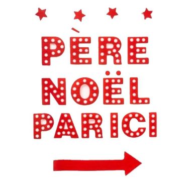 Décoration Autocollante pour Vitre - Noël - Père Noël par ici Décoration Autocollante pour Vitre - Noël - Père Noël par ici