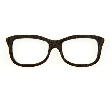 8 Stickers en Bois - Lunettes Noires