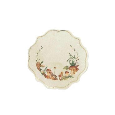 Serviettes automnales 33x33 cm avec champignons et feuillage pour décoration de table | jourdefete.com