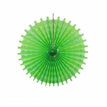 Rosace en Papier Vert à Suspendre - 50 cm