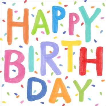 Serviettes cocktail Happy Birthday multicolores style peinture | jourdefete.com