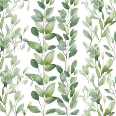 Serviettes feuillage vert doux motif végétal | jourdefete.com