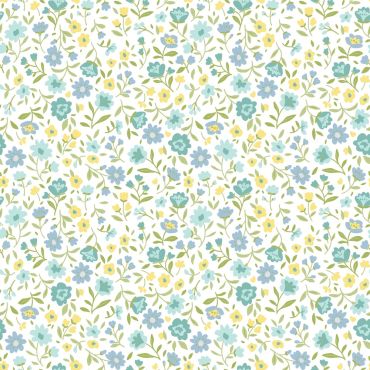 Serviettes de fête motif liberty bleu et jaune fleurs délicates 33x33 cm | jourdefete.com Serviettes de fête motif liberty bleu et jaune fleurs délicates 33x33 cm | jourdefete.com