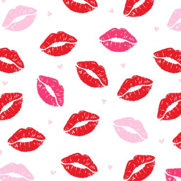 Serviettes en papier blanches avec motifs bouches rouges et roses | jourdefete.com