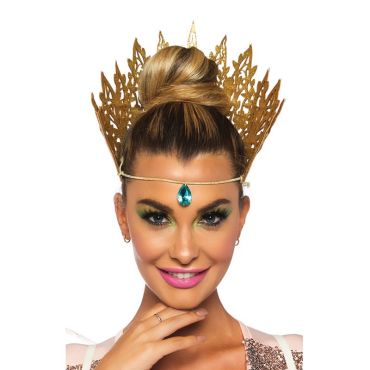 Couronne Pailletée avec Bijoux de tête - Adulte