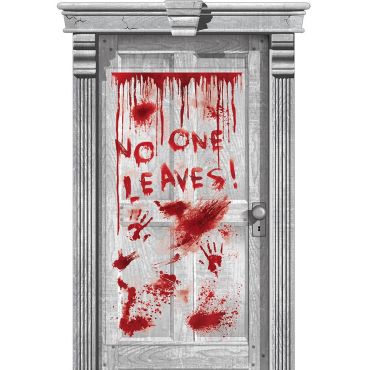 Décoration de Porte Sanglante - "No One Leaves"