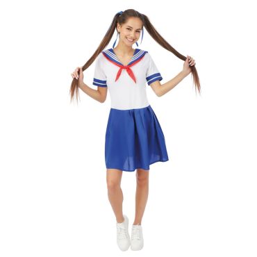 Déguisement manga écolière femme bleu et blanc style japonais | jourdefete.com