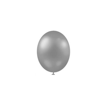 25 Ballons de baudruche métallisés - Gris argenté | jourdefete.com
