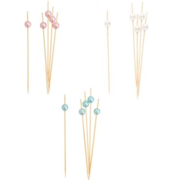 25 Piques Chic - Perle - Coloris au Choix | jourdefete.com