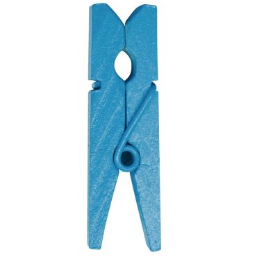 24 Mini Pinces en Bois - Turquoise