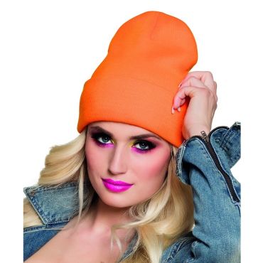 Bonnet Fluo Années 80 - Orange