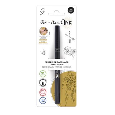 Feutre tatouage temporaire noir Grim'tout Ink | jourdefete.com