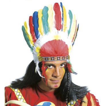 Coiffe d'Indien en Plume