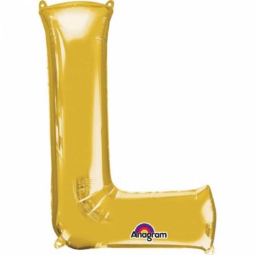 Méga Ballon Hélium - Lettre L - Or