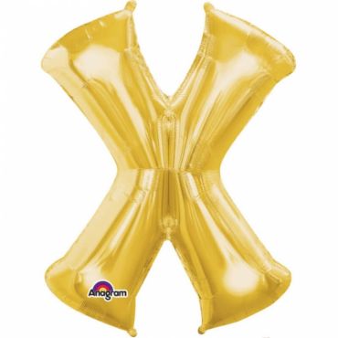 Méga Ballon Hélium - Lettre X - Or