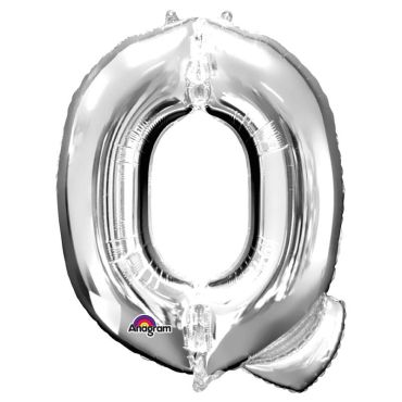Ballon à air Lettre "Q" - Argenté