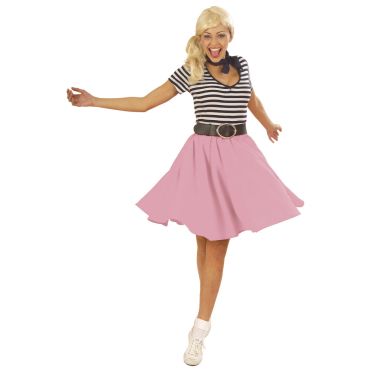 Jupe Patineuse Années 50 Rose - M
