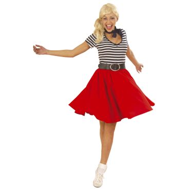 Jupe Patineuse Années 50 Rouge - M