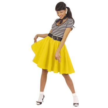 Jupe Patineuse Années 50 Jaune - M
