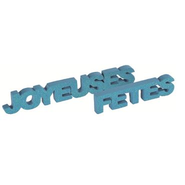 Décoration de Table "Joyeuses Fêtes"-Turquoise