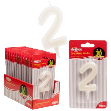 Bougie Fluorescente Chiffre 2