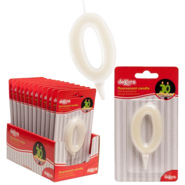 Bougie Fluorescente Chiffre 0