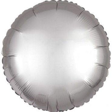 Ballon Hélium Rond Satiné Argent