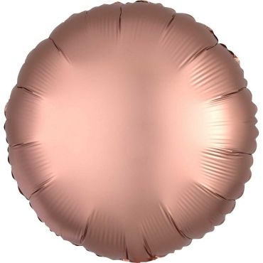 Ballon Hélium Rond Satiné Rose Cuivré