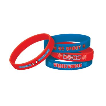 4 Bracelets Souples Spiderman